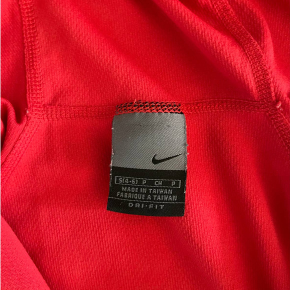 Nike Women's Red Vintage 1/4 Zip Long Sleeve DRI-FIT Pullover Activewear Hoodie - Picture 4 of 7